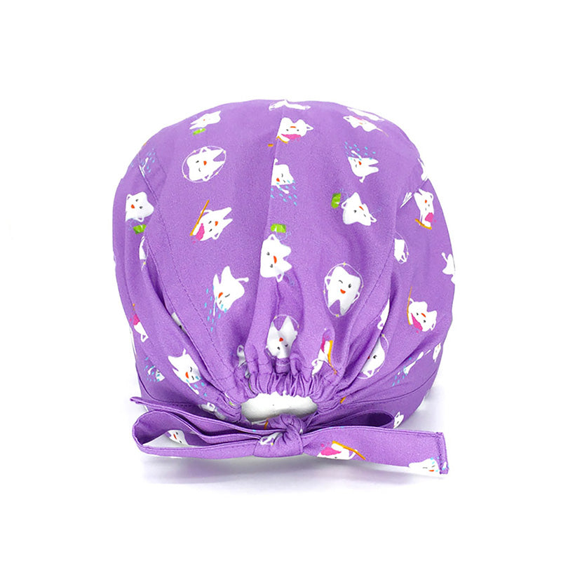 Una simpatica fantasia per dentisti e igienisti dentali, classica e sobria, con tanti piccoli denti che promuovono una corretta igiene orale. Il colore rimane protagonista, qui sfondo lilla