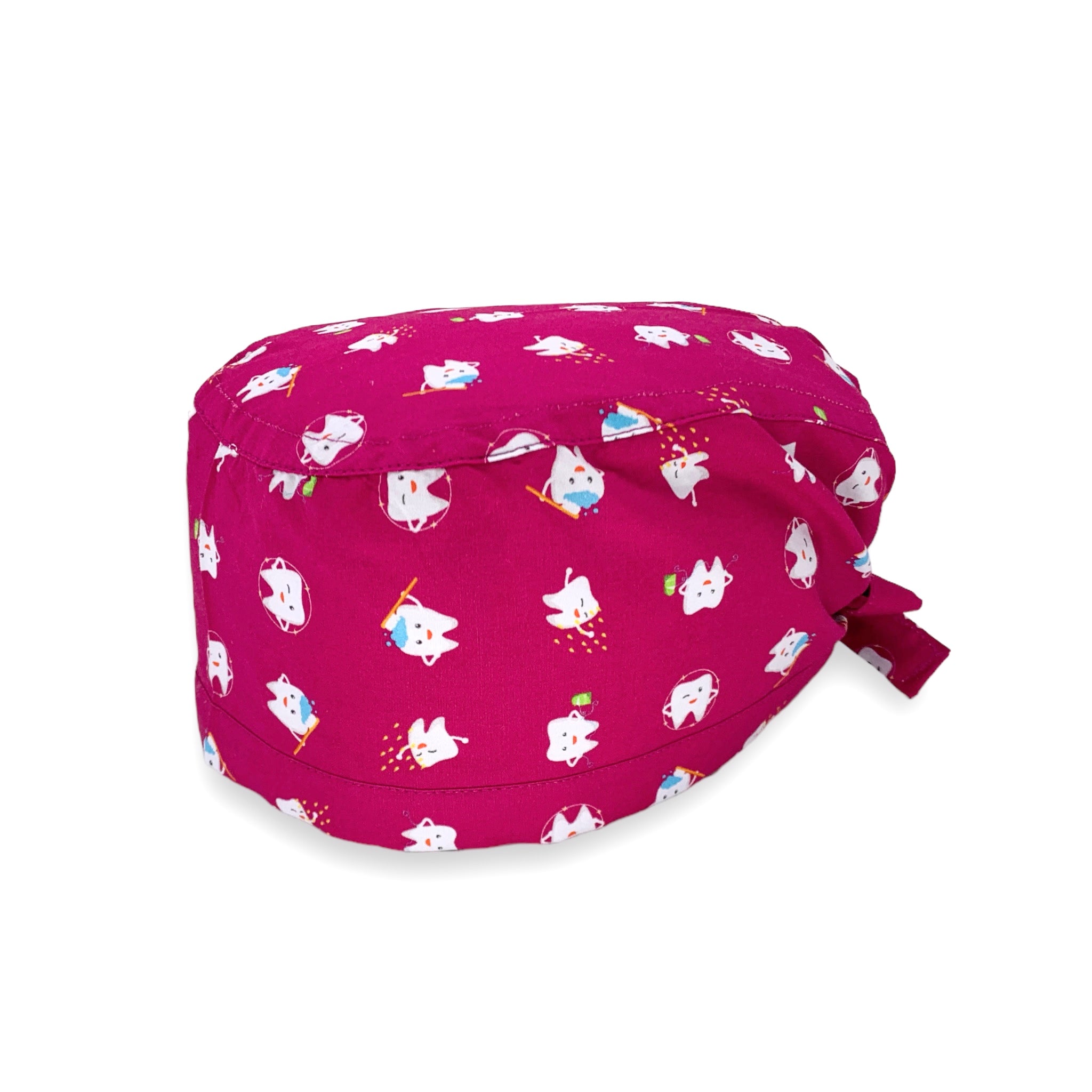 Una simpatica fantasia per dentisti e igienisti dentali, classica e sobria, con tanti piccoli denti che promuovono una corretta igiene orale. Il colore rimane protagonista, qui sfondo magenta