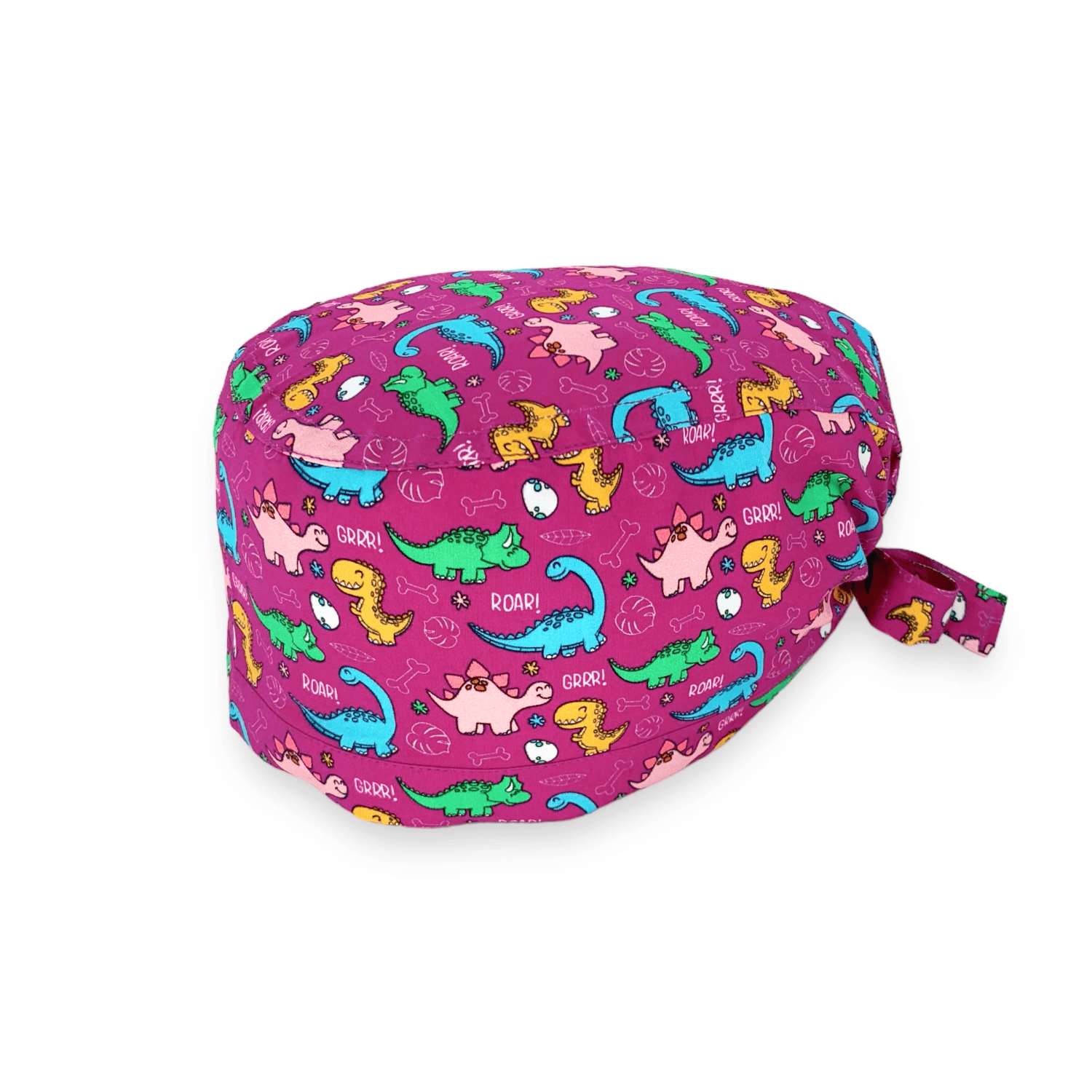 Tanti irresistibili dinosauri colorati su due sfondi vincenti, blu e magenta, per attirare l'attenzione dei tuoi piccoli pazienti pediatrici!