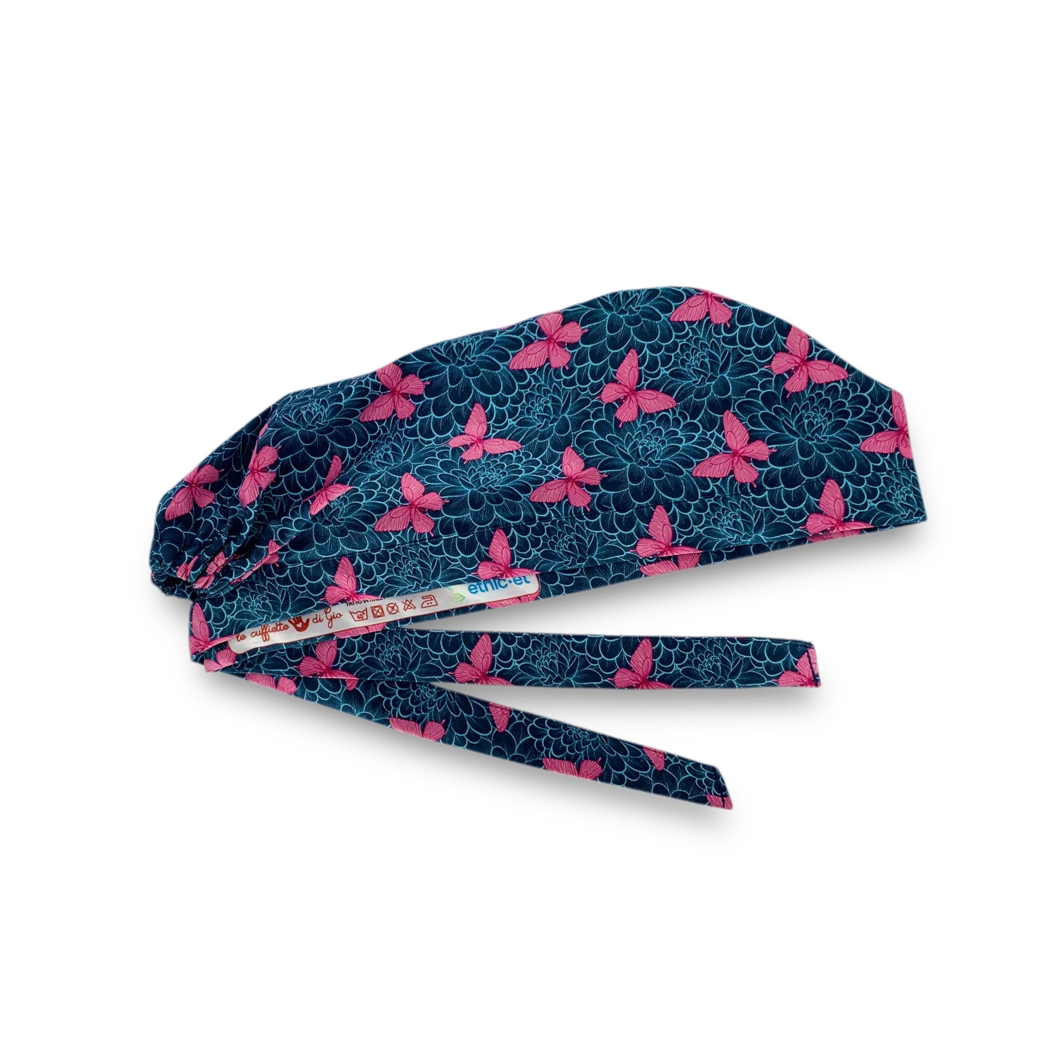 Cuffietta Chirurgica "Farfalle su dalie"