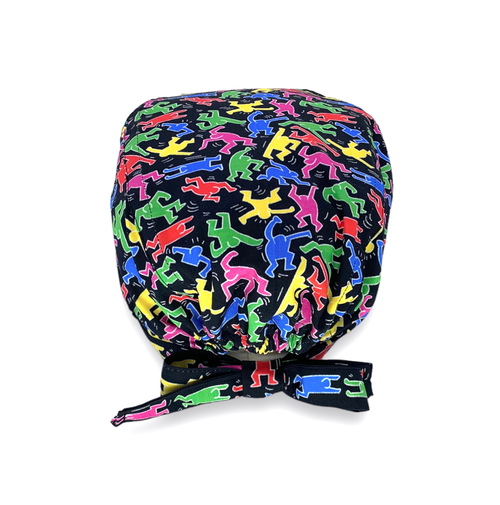 Cuffietta chirurgica con omini stilizzati in stile pop art