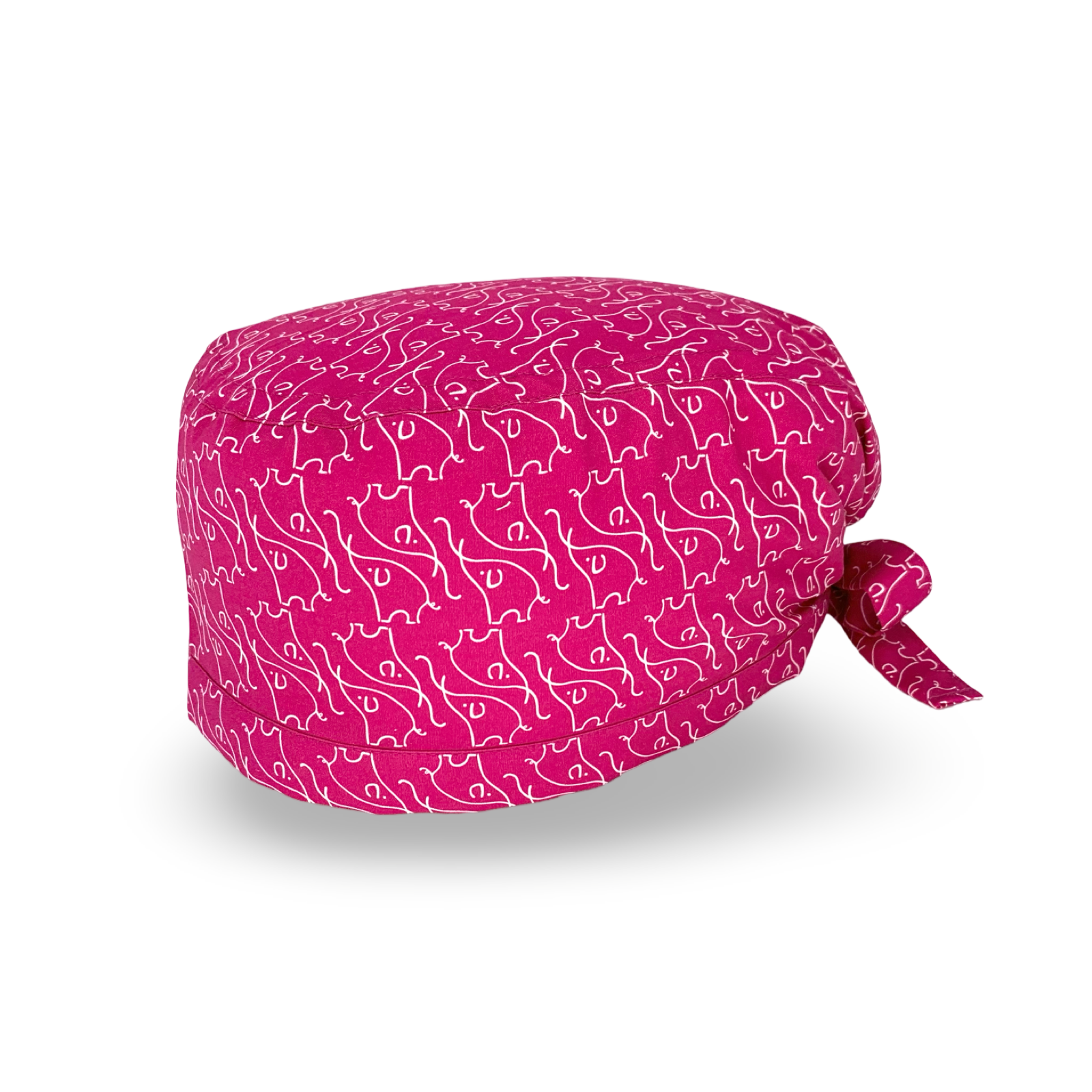 Un pattern raffinato creato da un disegno di Picasso rappresentante un elefante stilizzato, su sfondo magenta.
L'elefante con la proboscide all'insù è simbolo di fortuna, questa cuffia si presta benissimo ad essere un regalo ideale: raffinato e portafortuna.