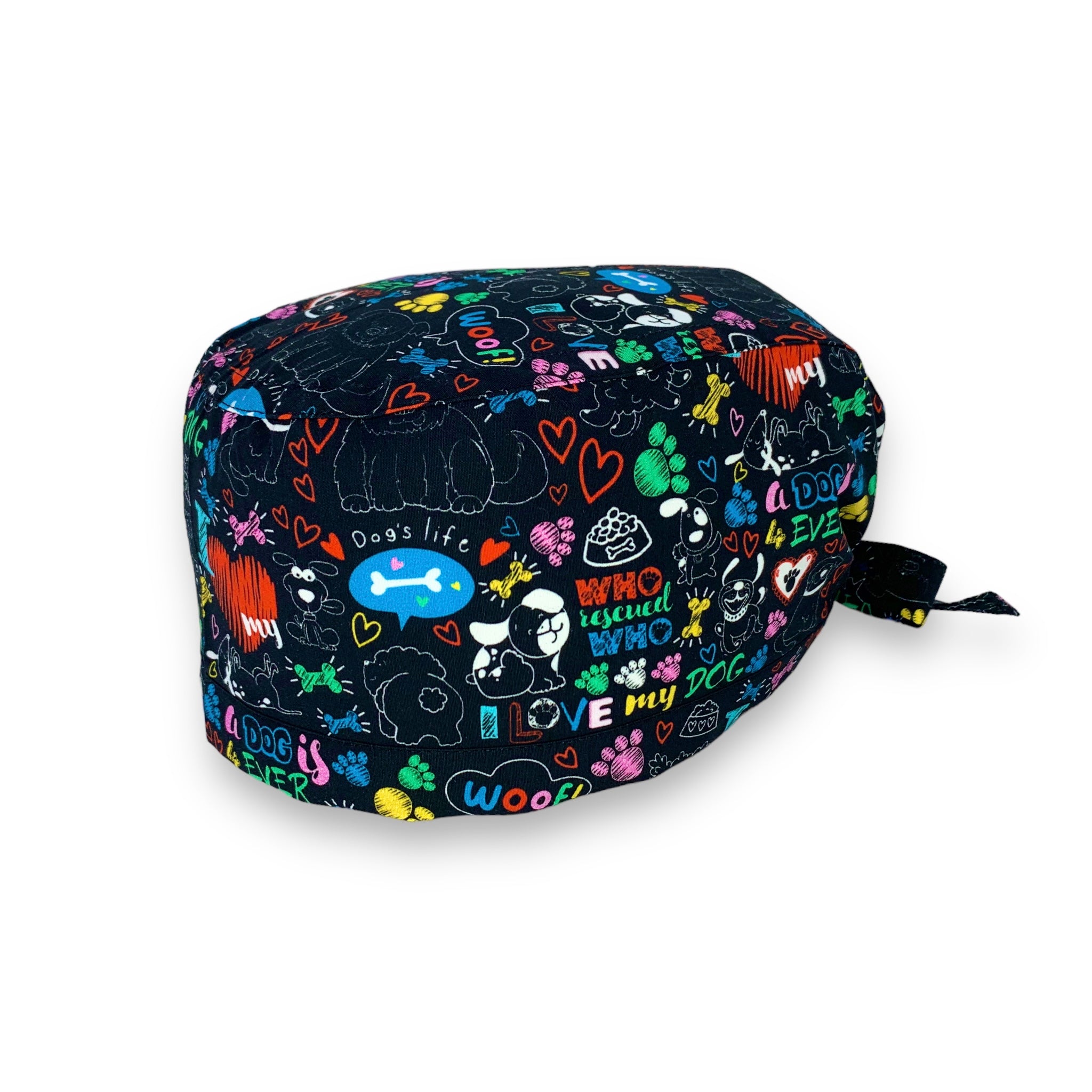 Una cuffietta chirurgica che dichiara l'amore più fedele che ci sia: I LOVE MY DOG