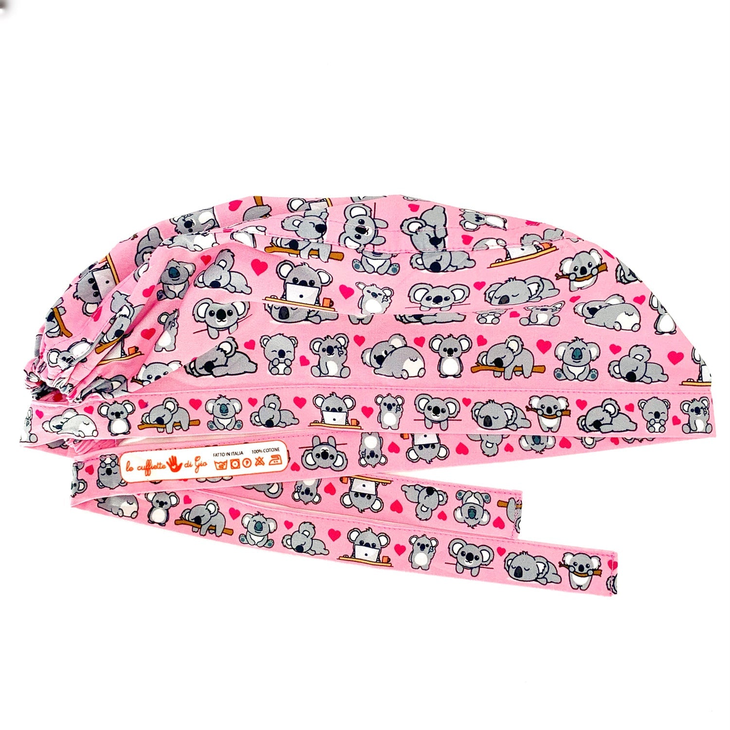 Un bestseller assoluto! Mille tenerissimi koala grigi e cuoricini magenta si sposano alla perfezione con il rosa di sfondo che abbiamo scelto per illuminare il tuo outfit lavorativo