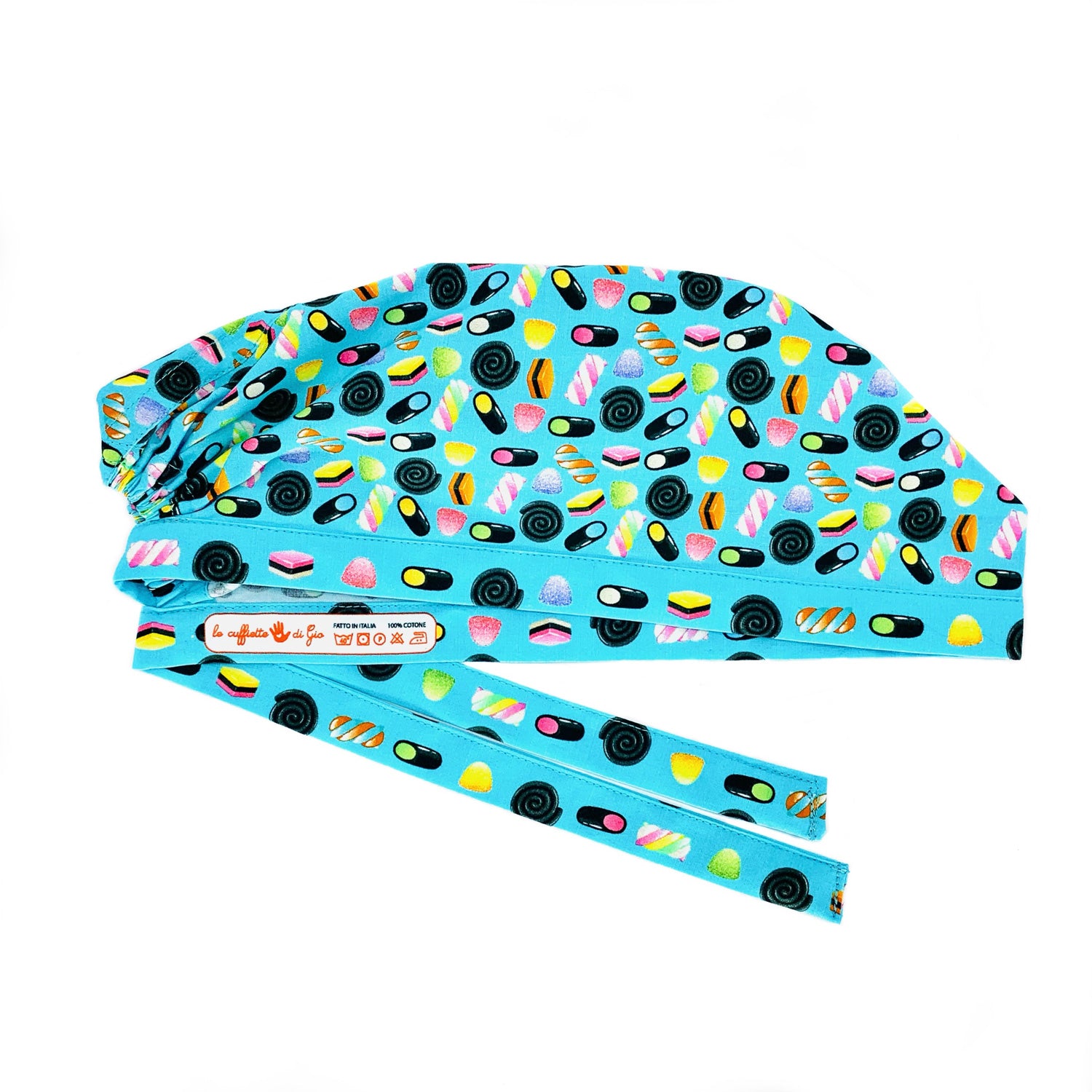 Come resistere alle caramelle gommose?! Una distesa golosissima di caramelle gommose su sfondo azzurro