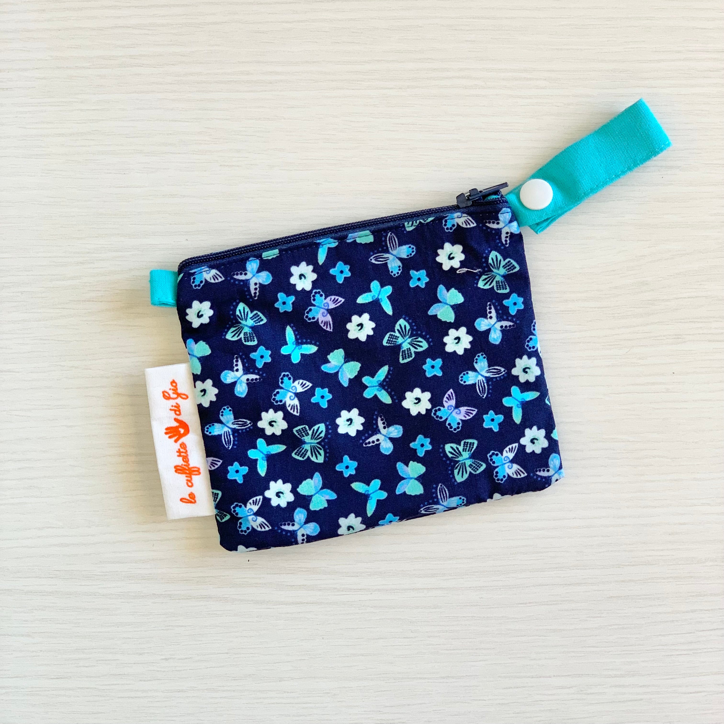 Borsellino portamonete "Farfalle blu"