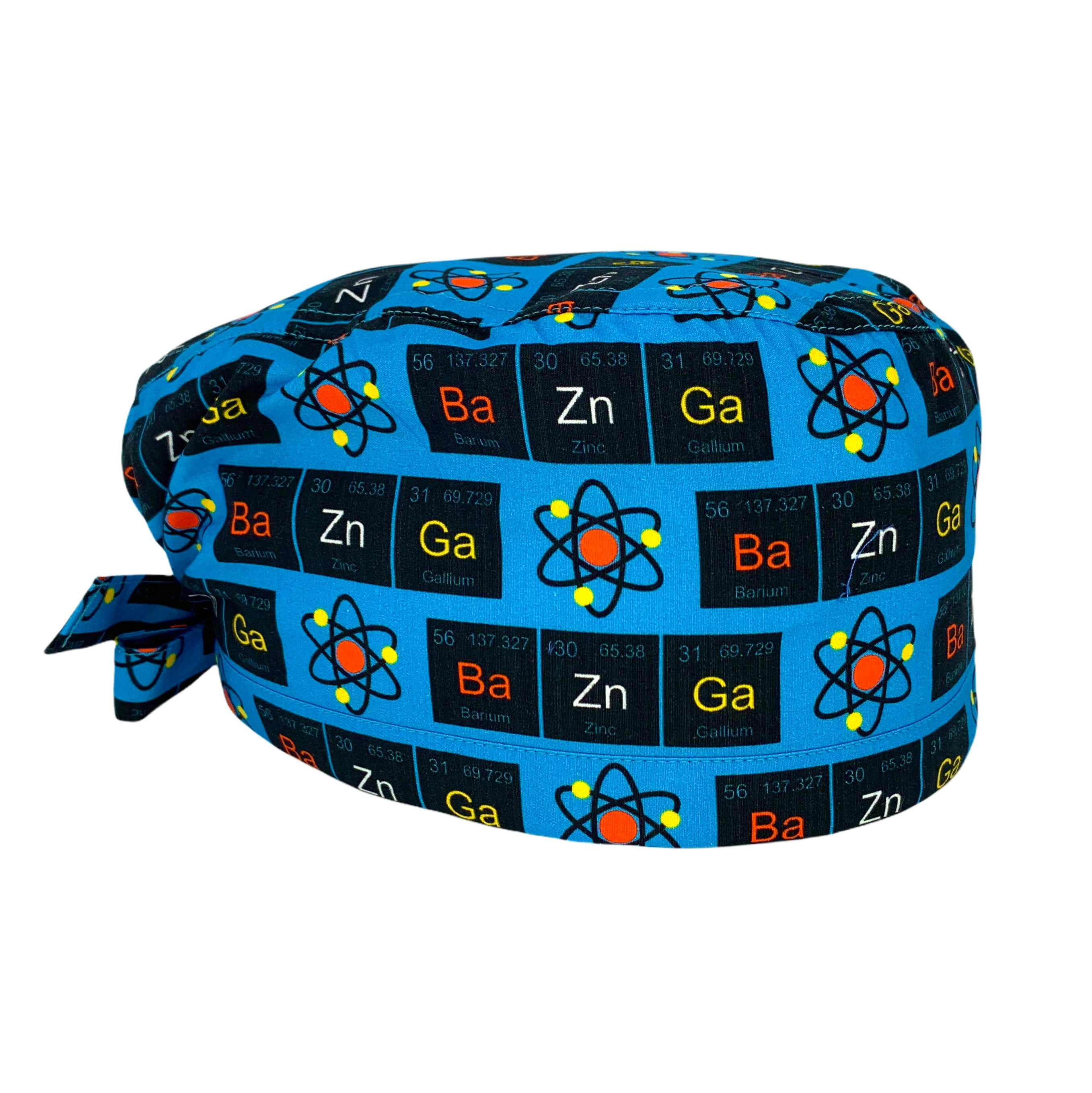 Bario, Zinco e Gallio rappresentati con i loro simboli della tavola periodica, con un'icona che rappresenta l'atomo, su sfondo azzurro intenso