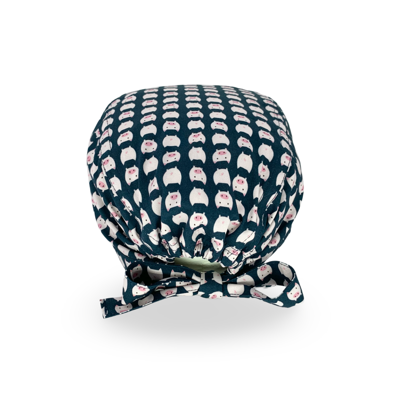 Tanti piccoli maialini rosa su sfondo blu