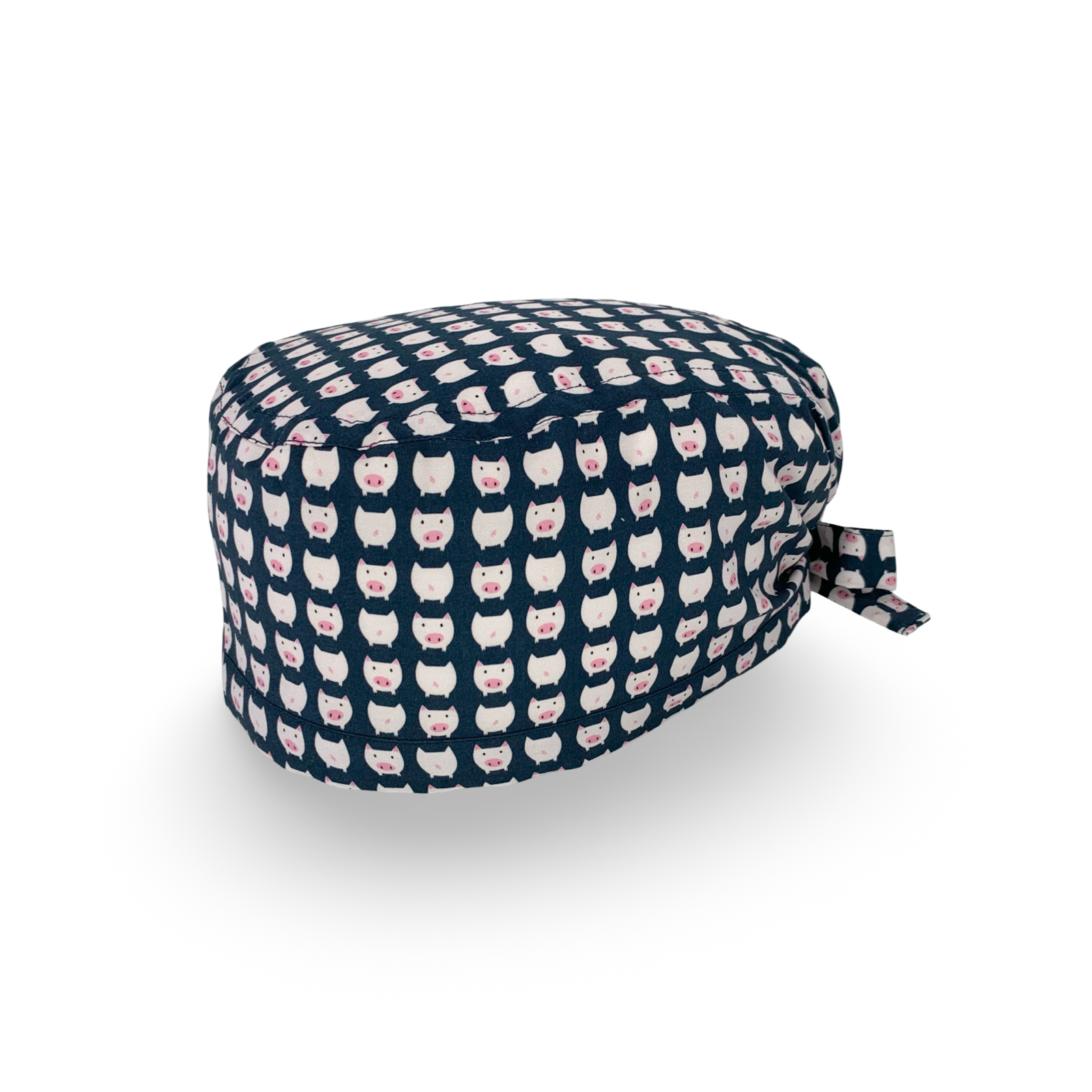 Tanti piccoli maialini rosa su sfondo blu